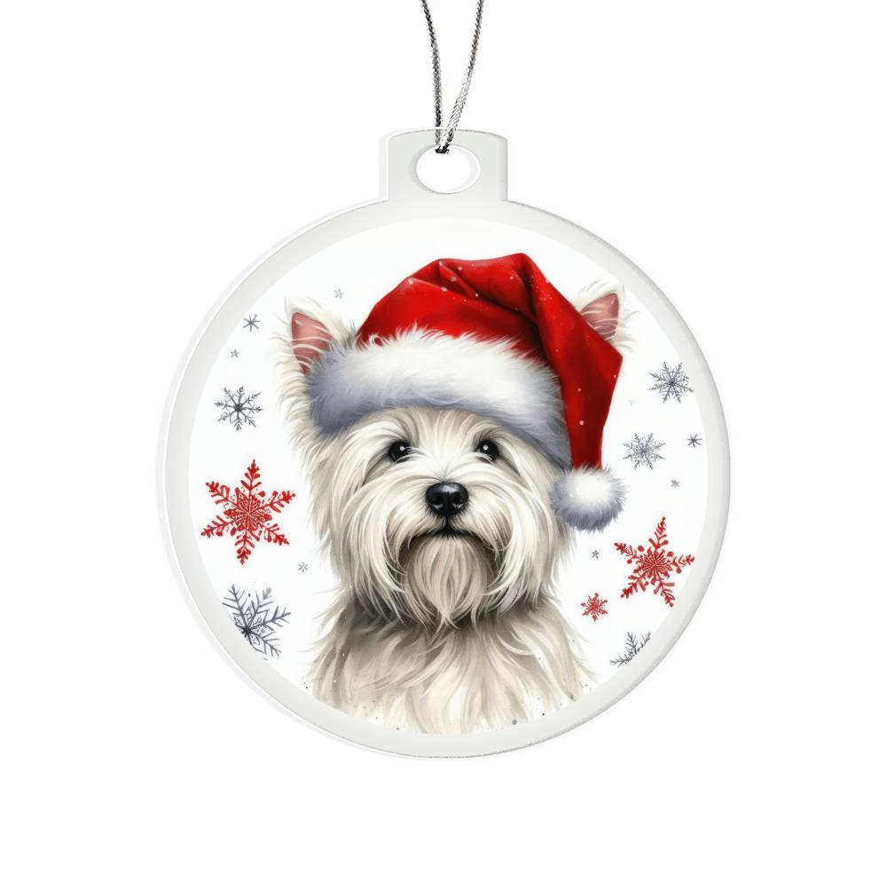 Christmas Dog - West Highland White Terrier - Acrylic Ornament