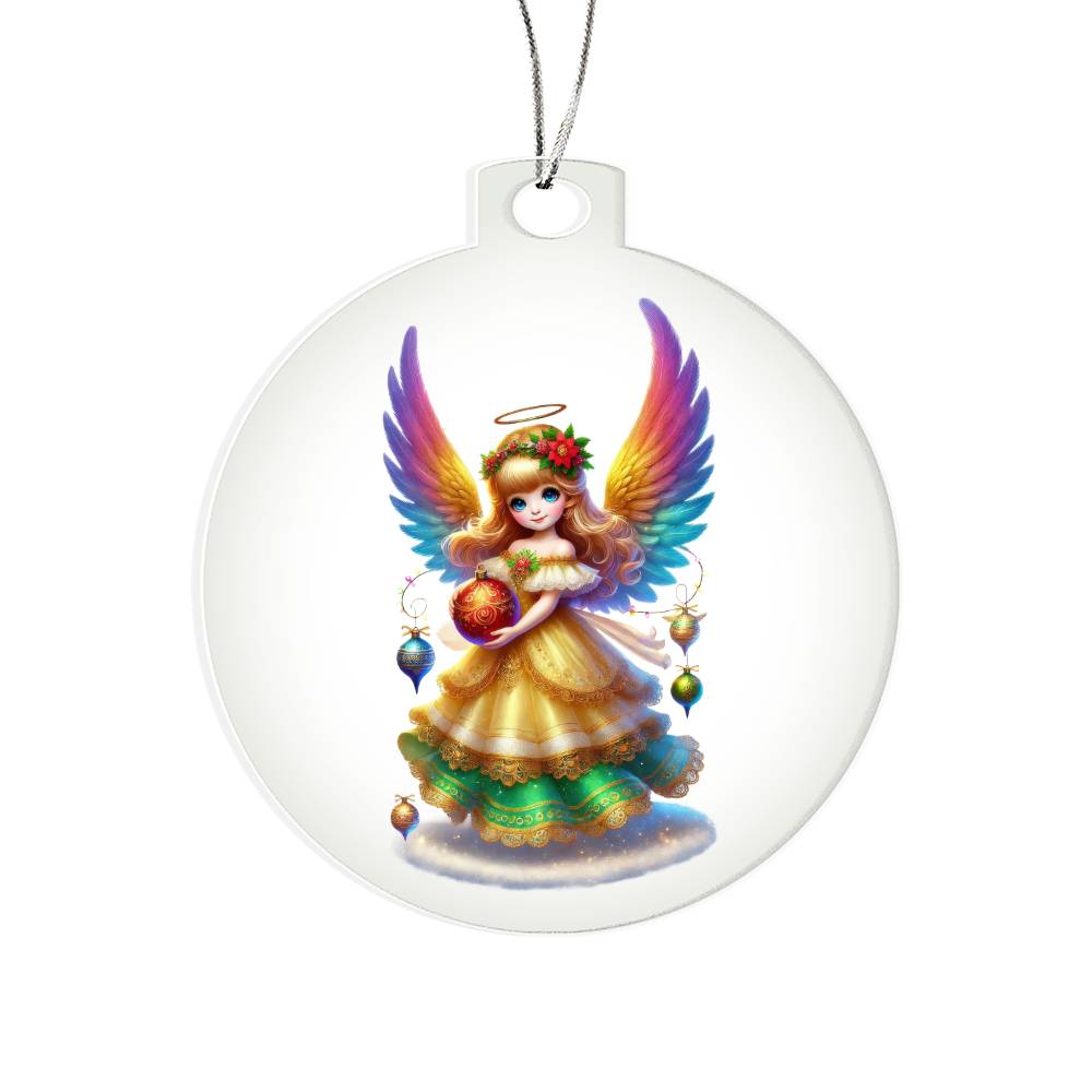 Cute Christmas Angel 016 - Acrylic Ornament