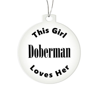 Doberman - Acrylic Ornament