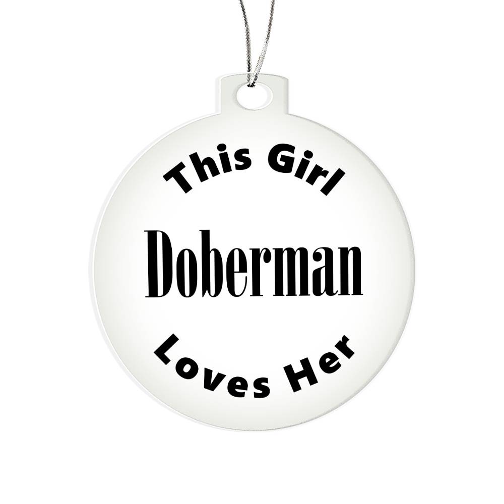 Doberman - Acrylic Ornament
