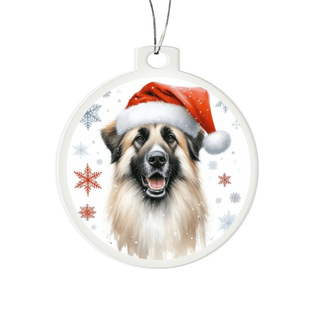 Christmas Dog - Anatolian Shepherd - Acrylic Ornament