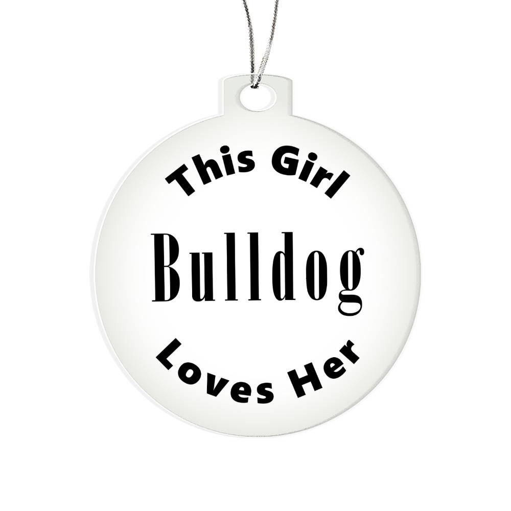 Bulldog - Acrylic Ornament
