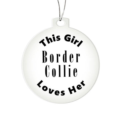 Border Collie - Acrylic Ornament