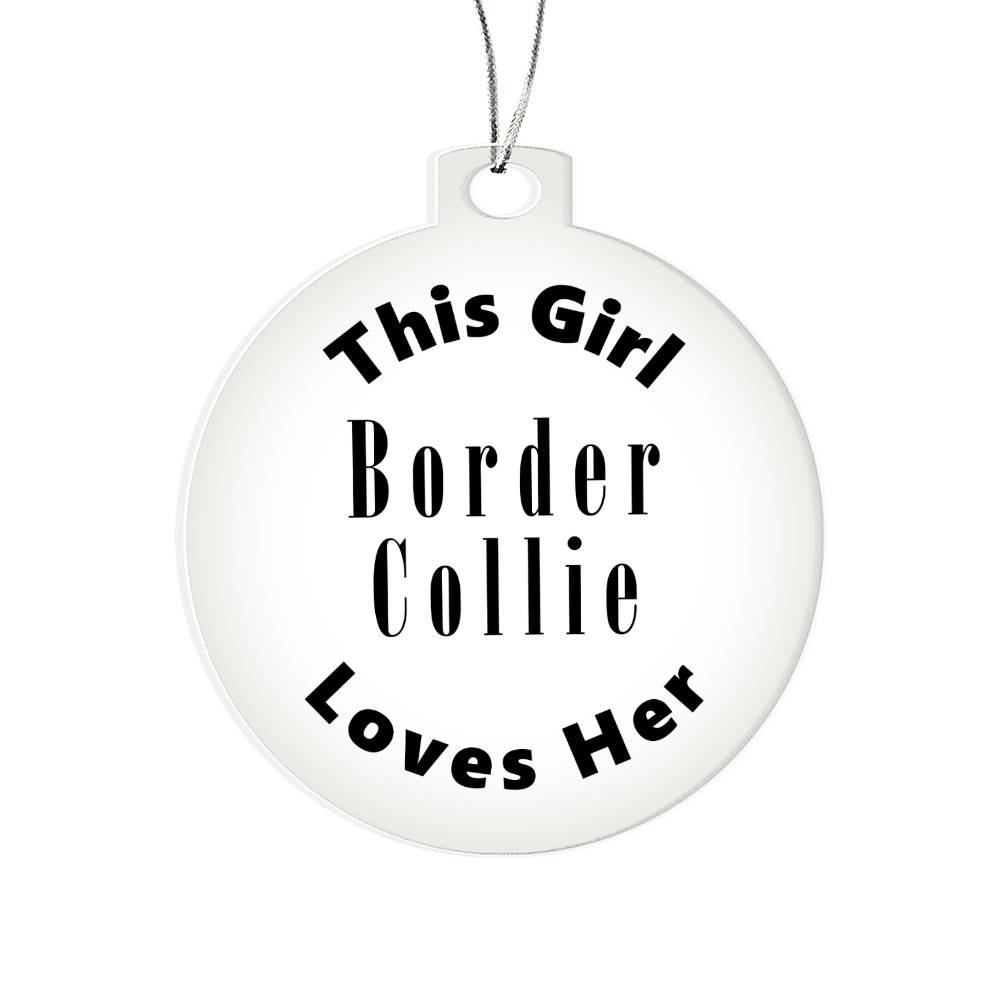 Border Collie - Acrylic Ornament