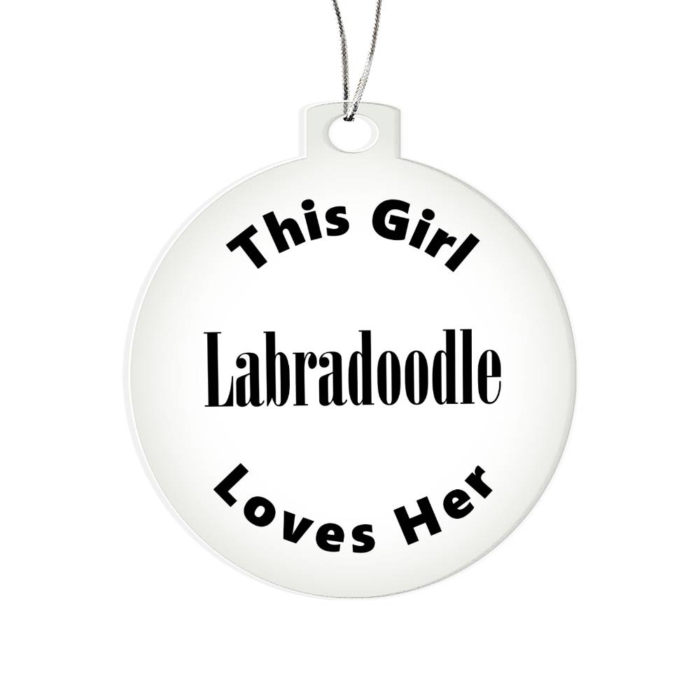 Labradoodle - Acrylic Ornament