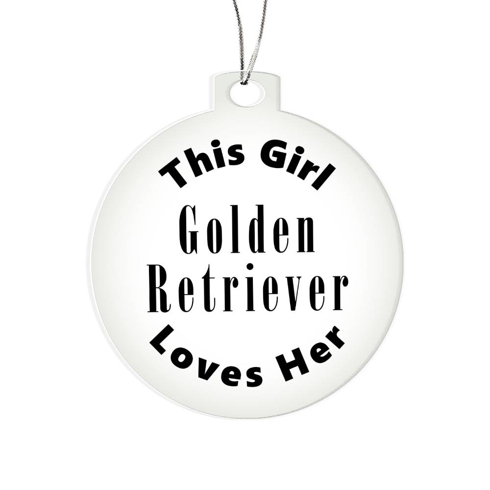 Golden Retriever - Acrylic Ornament