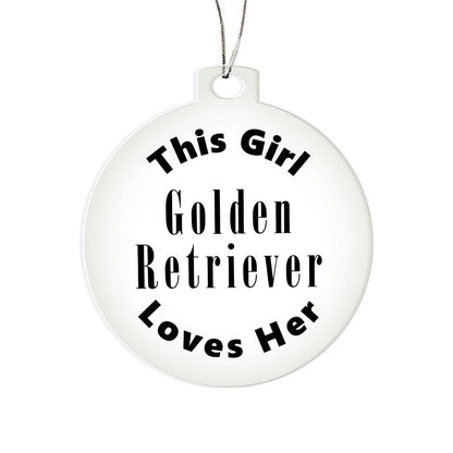 Golden Retriever - Acrylic Ornament