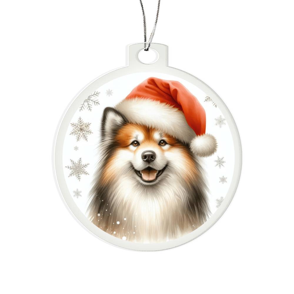 Christmas Dog - Finnish Lapphund - Acrylic Ornament