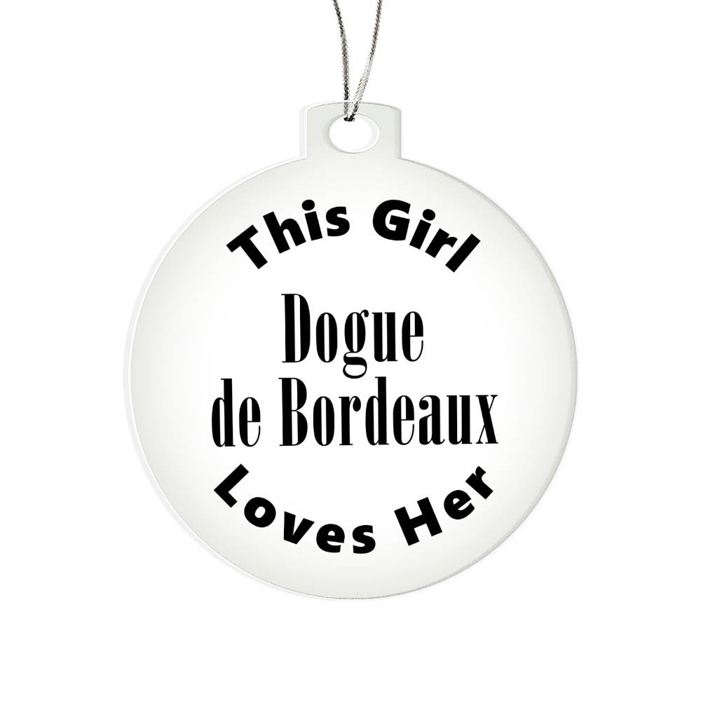 Dogue de Bordeaux - Acrylic Ornament