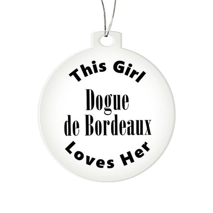 Dogue de Bordeaux - Acrylic Ornament