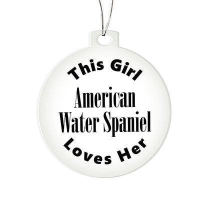 American Water Spaniel - Acrylic Ornament