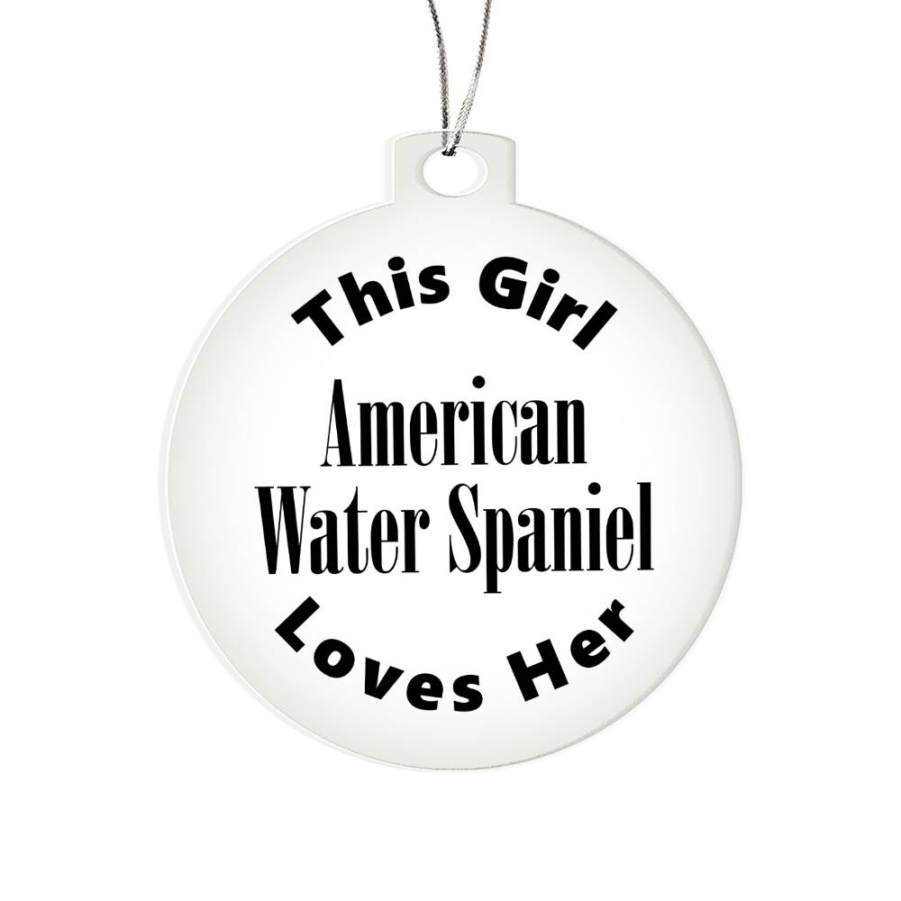 American Water Spaniel - Acrylic Ornament