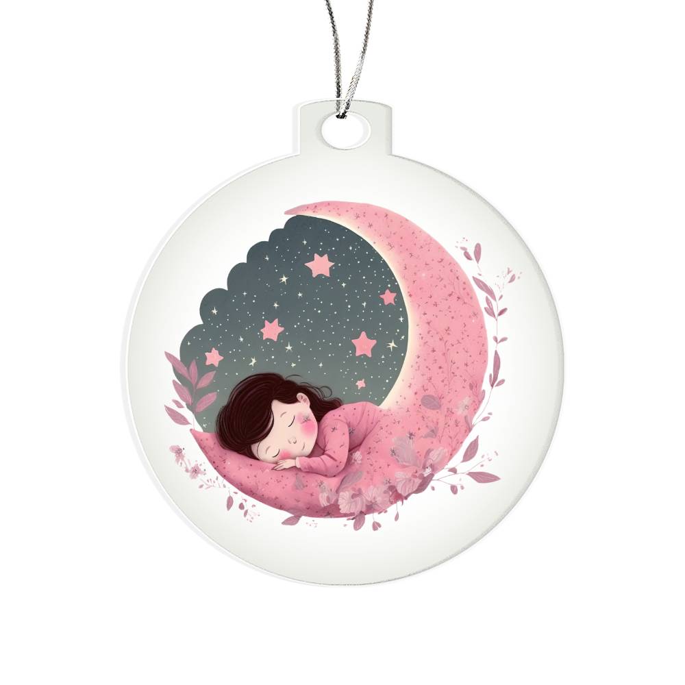 Sweet Dreams Baby Girl (Watercolor) 09 - Acrylic Ornament