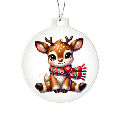 Cute Christmas Reindeer 007 - Acrylic Ornament