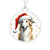 Christmas Dog - Borzoi - Acrylic Ornament