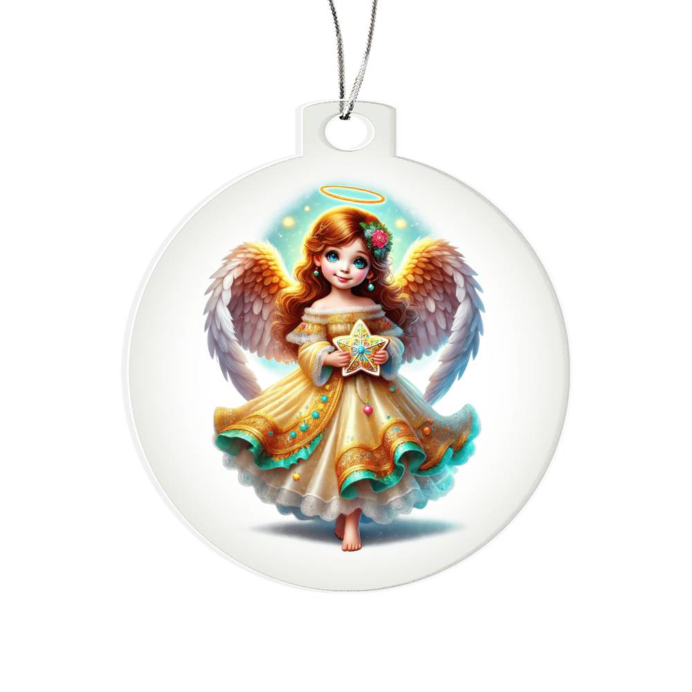 Cute Christmas Angel 007 - Acrylic Ornament