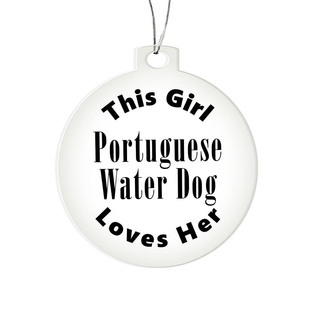 Portuguese Water Dog - Acrylic Ornament