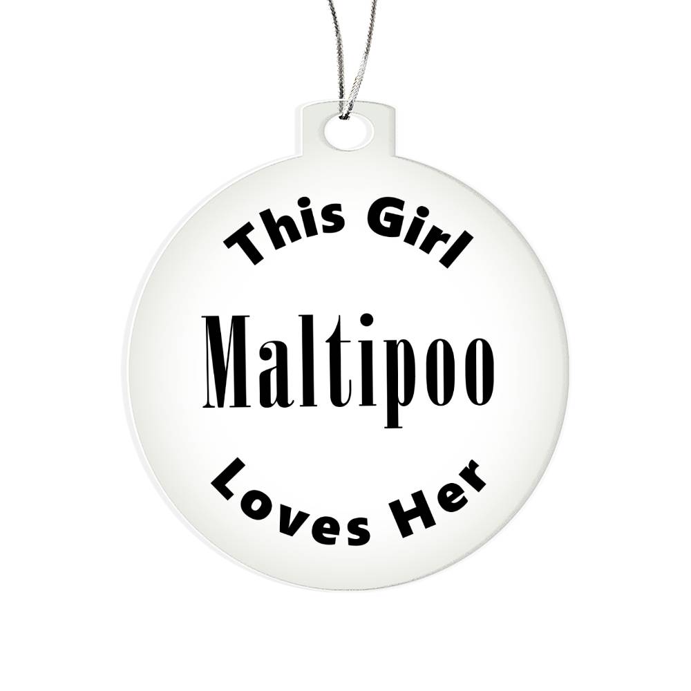 Maltipoo - Acrylic Ornament