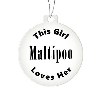 Maltipoo - Acrylic Ornament