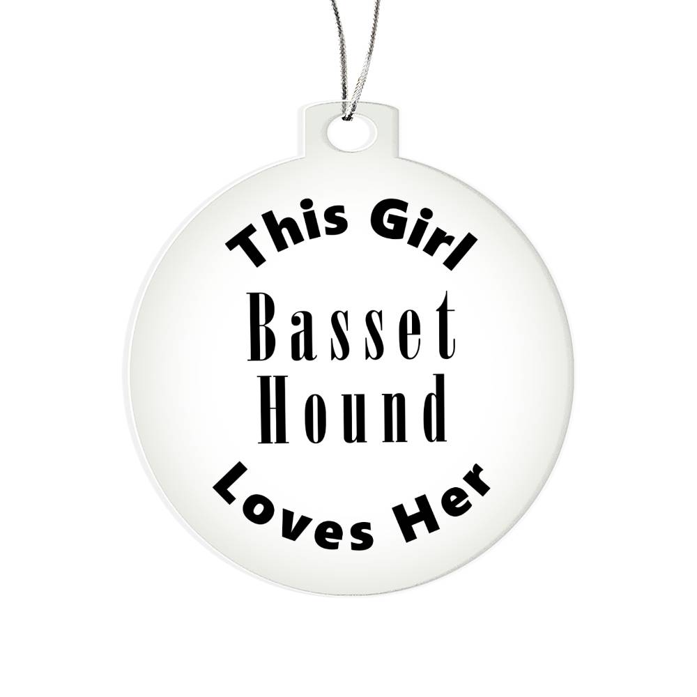 Basset Hound - Acrylic Ornament