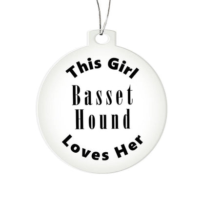 Basset Hound - Acrylic Ornament