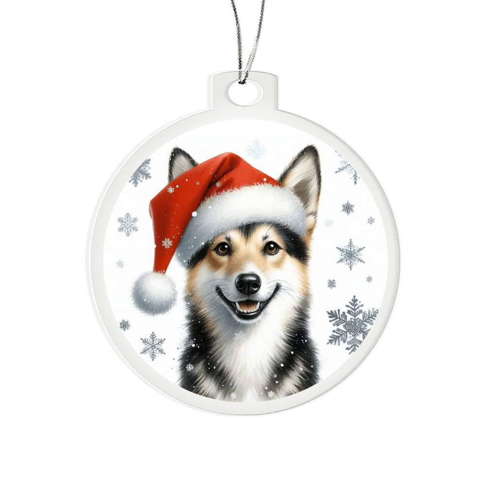 Christmas Dog - Swedish Vallhund - Acrylic Ornament