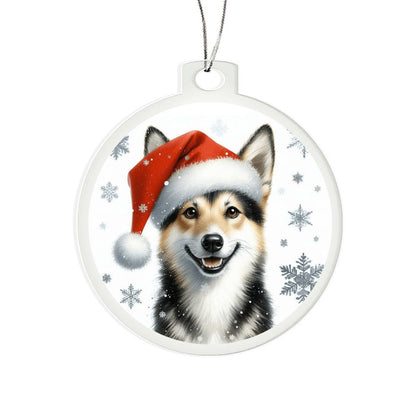 Christmas Dog - Swedish Vallhund - Acrylic Ornament