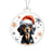 Christmas Dog - Black and Tan Coonhound - Acrylic Ornament