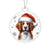 Christmas Dog - Brittany - Acrylic Ornament