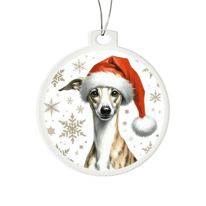 Christmas Dog - Whippet - Acrylic Ornament