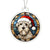Dog Stained Glass Christmas Design 033 - Acrylic Ornament