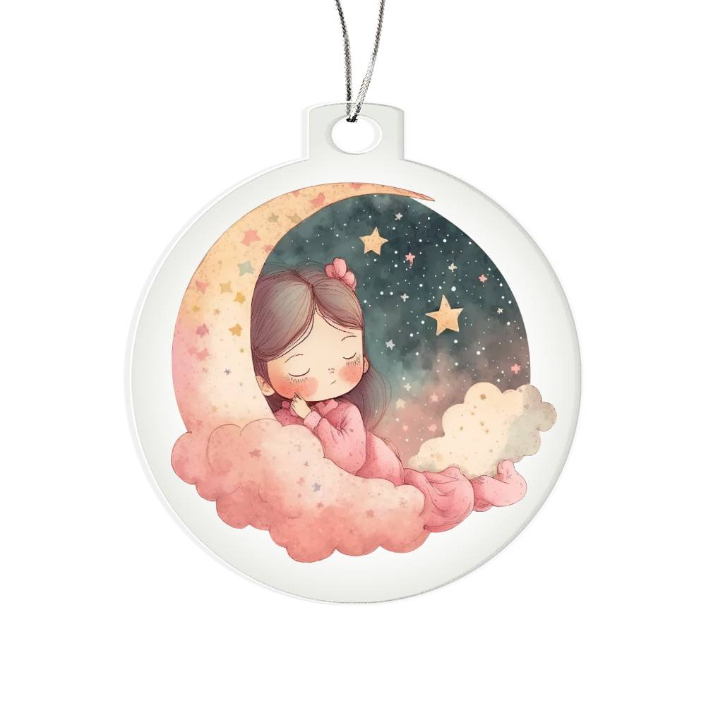 Sweet Dreams Baby Girl (Watercolor) 02 - Acrylic Ornament