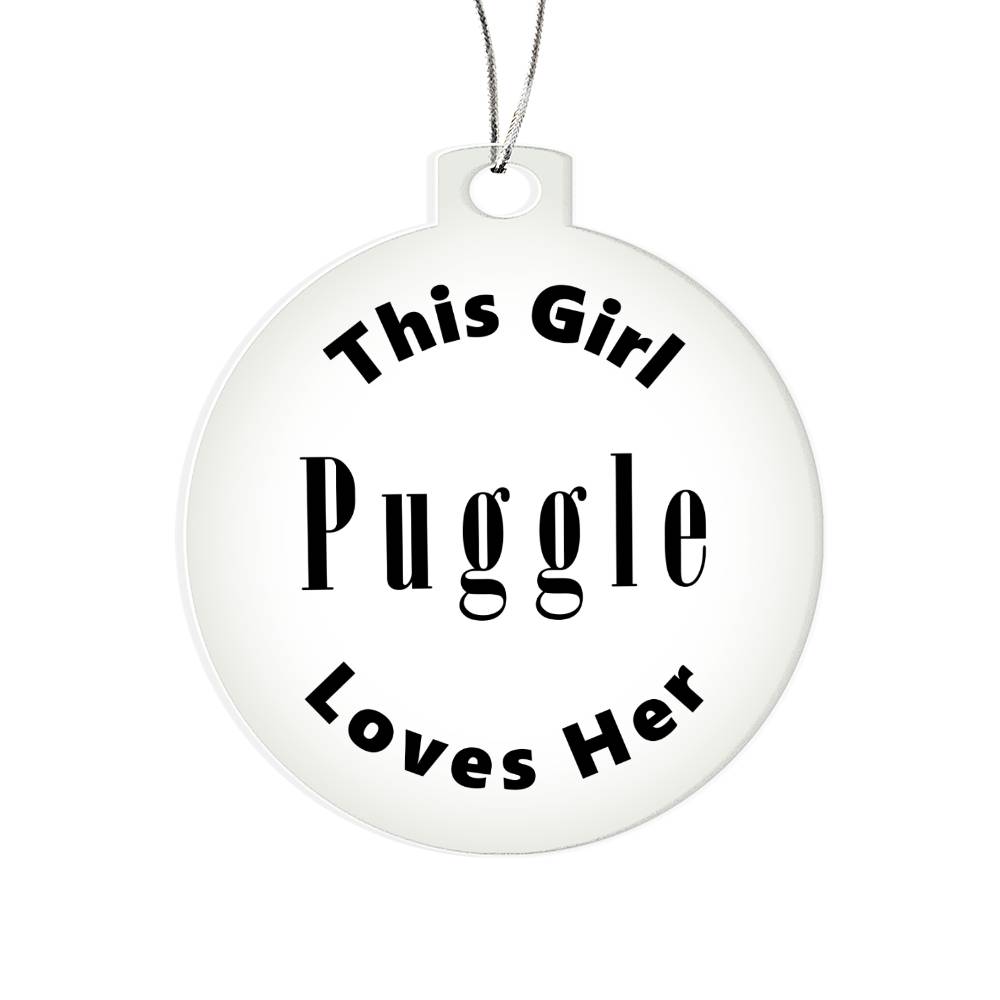 Puggle - Acrylic Ornament