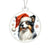 Christmas Dog - Border Collie - Acrylic Ornament