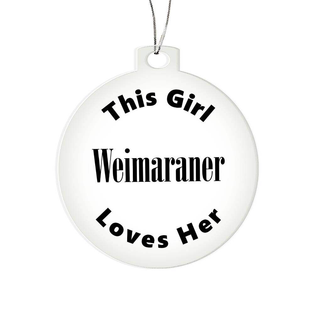 Weimaraner - Acrylic Ornament