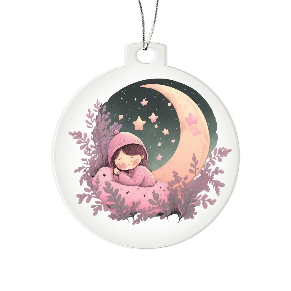 Sweet Dreams Baby Girl (Watercolor) 04 - Acrylic Ornament