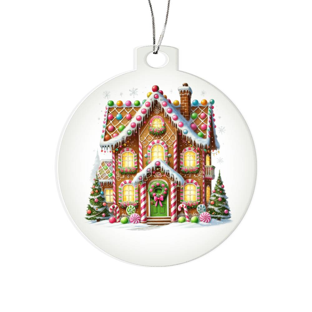 Christmas Gingerbread House 007 - Acrylic Ornament