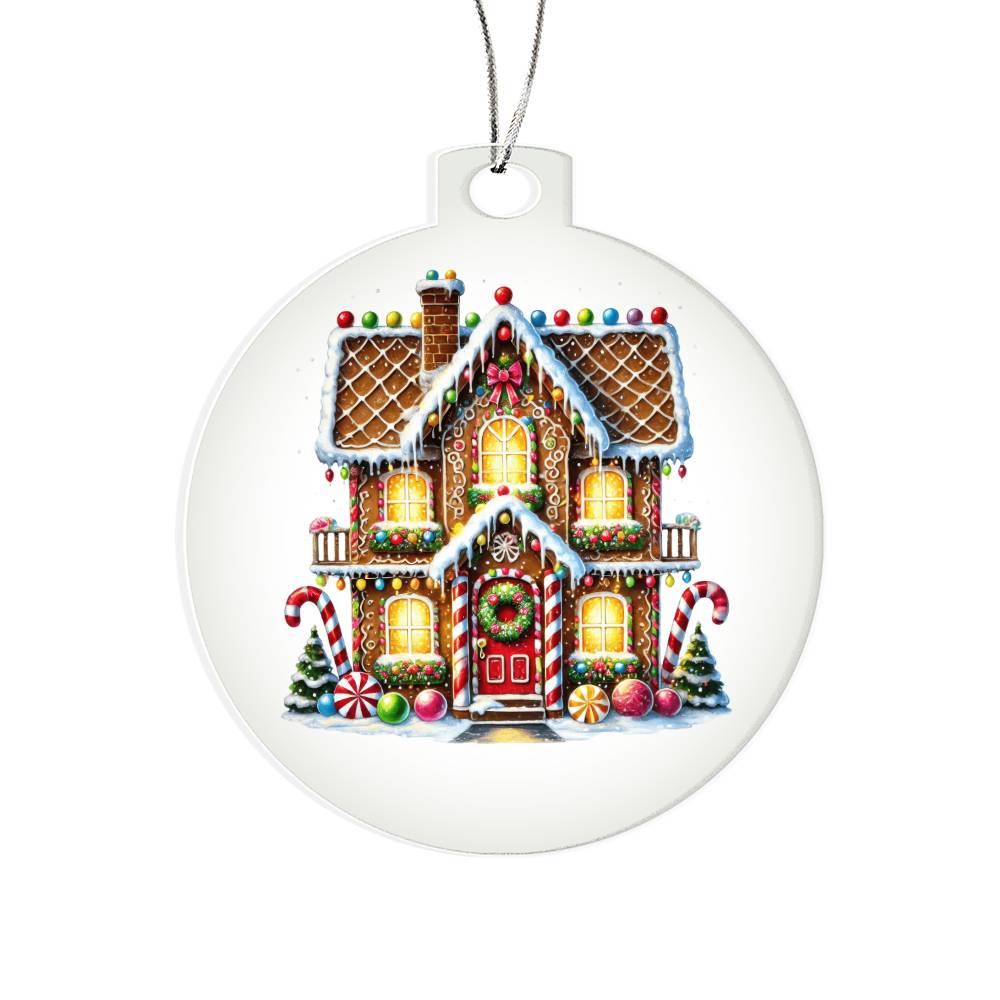 Christmas Gingerbread House 022 - Acrylic Ornament
