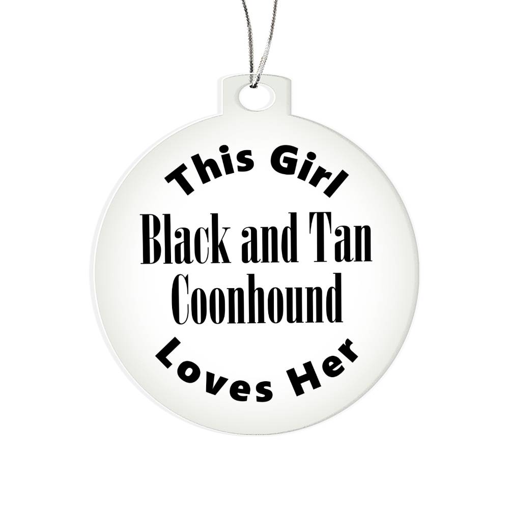 Black and Tan Coonhound - Acrylic Ornament