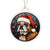 Dog Stained Glass Christmas Design 020 - Acrylic Ornament