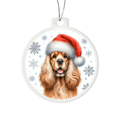 Christmas Dog - English Cocker Spaniel - Acrylic Ornament