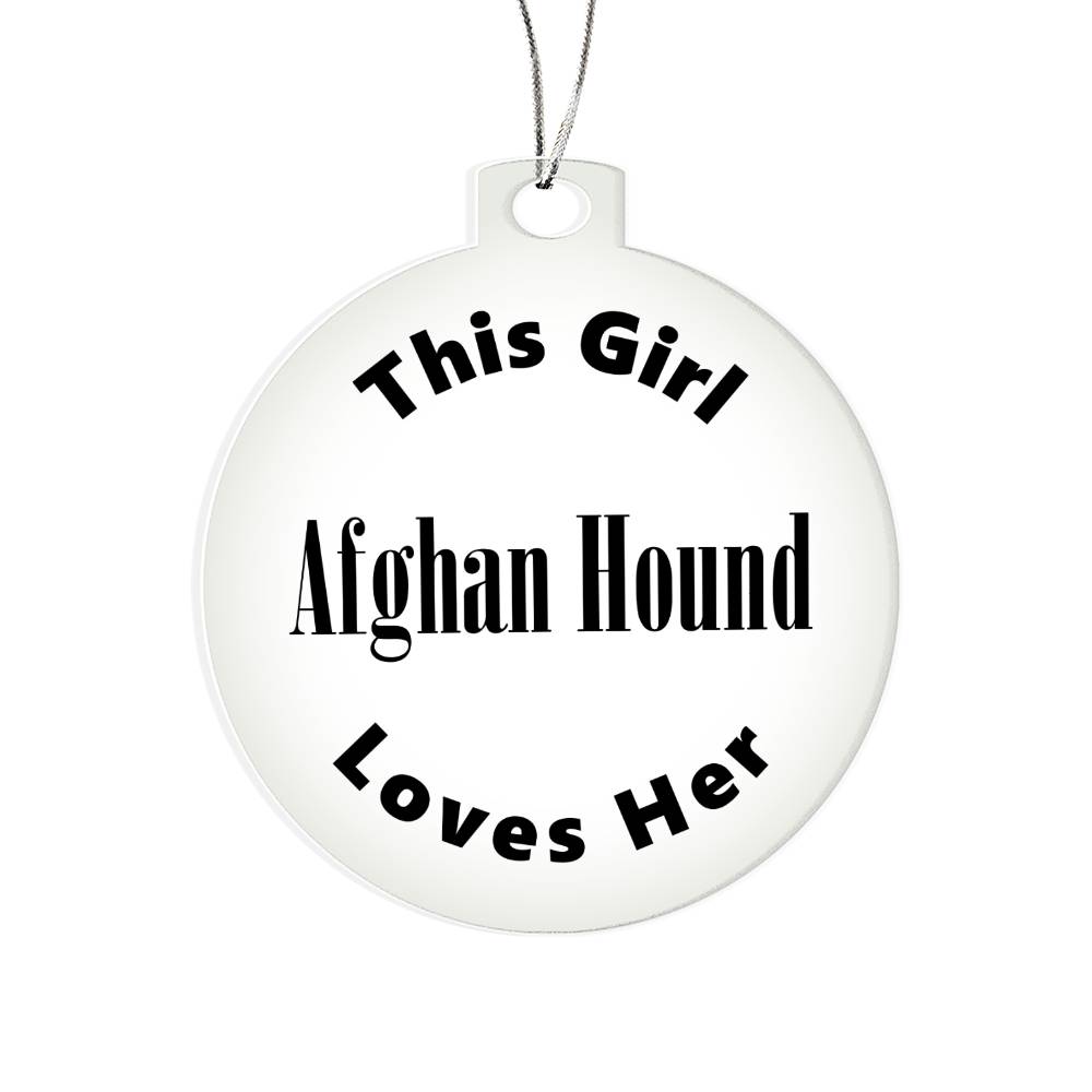 Afghan Hound - Acrylic Ornament
