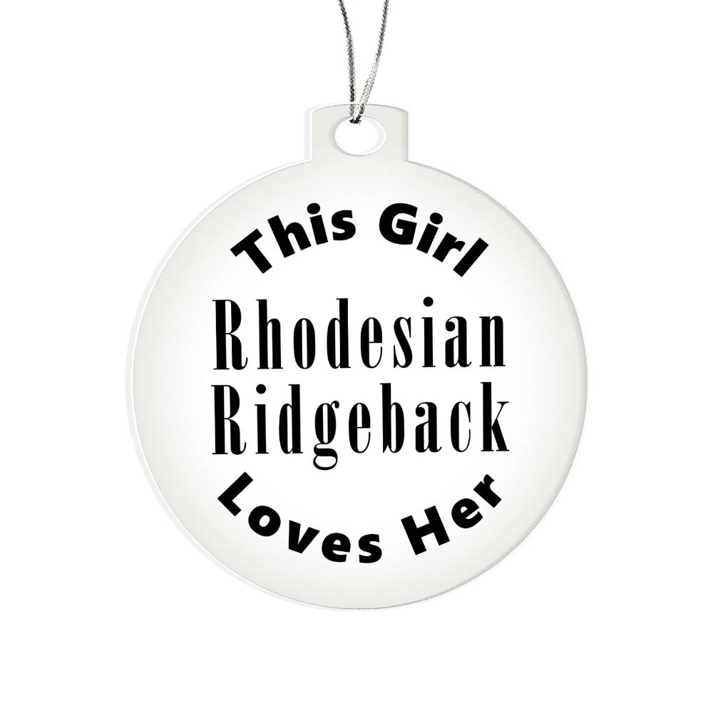 Rhodesian Ridgeback - Acrylic Ornament
