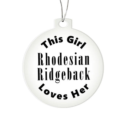 Rhodesian Ridgeback - Acrylic Ornament