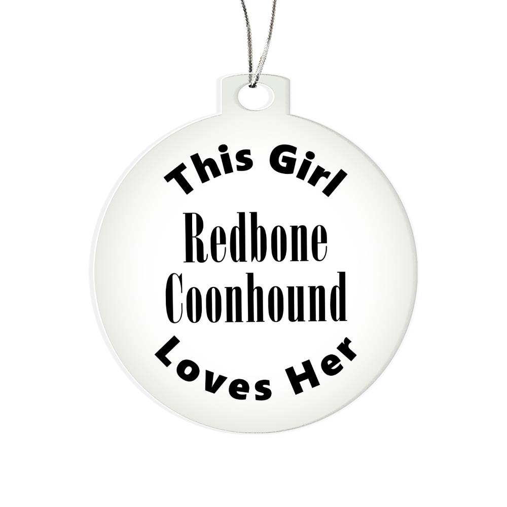 Redbone Coonhound - Acrylic Ornament