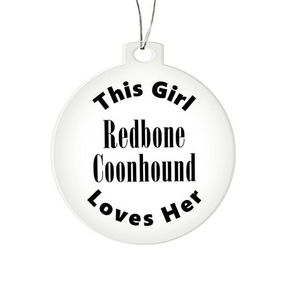Redbone Coonhound - Acrylic Ornament