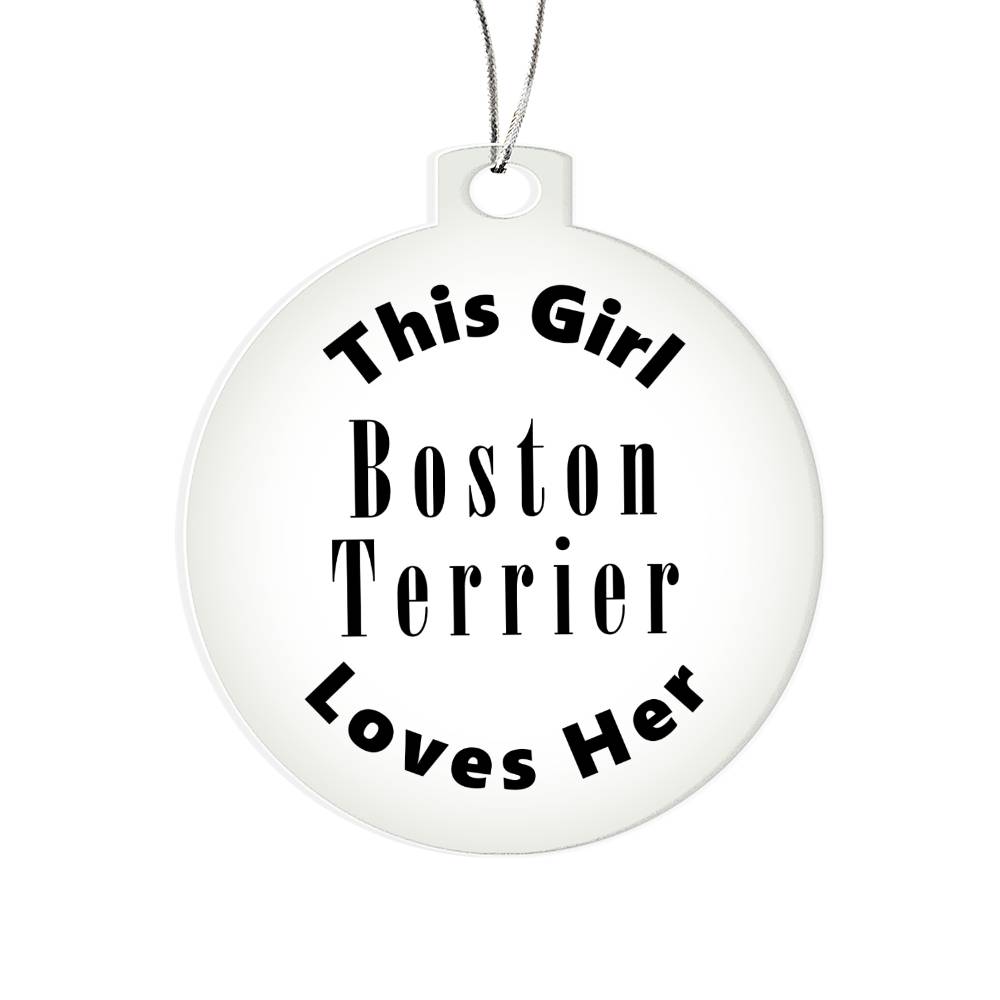 Boston Terrier - Acrylic Ornament