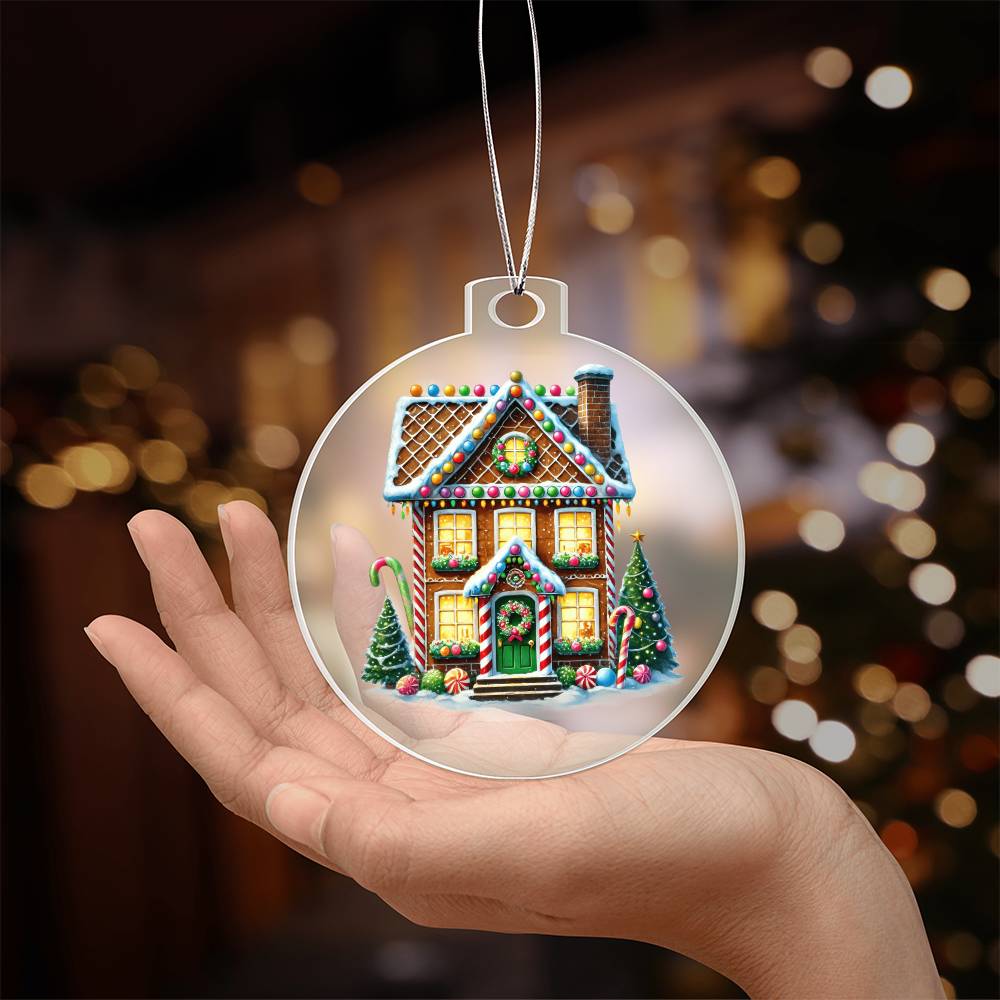 Christmas Gingerbread House 020 - Acrylic Ornament