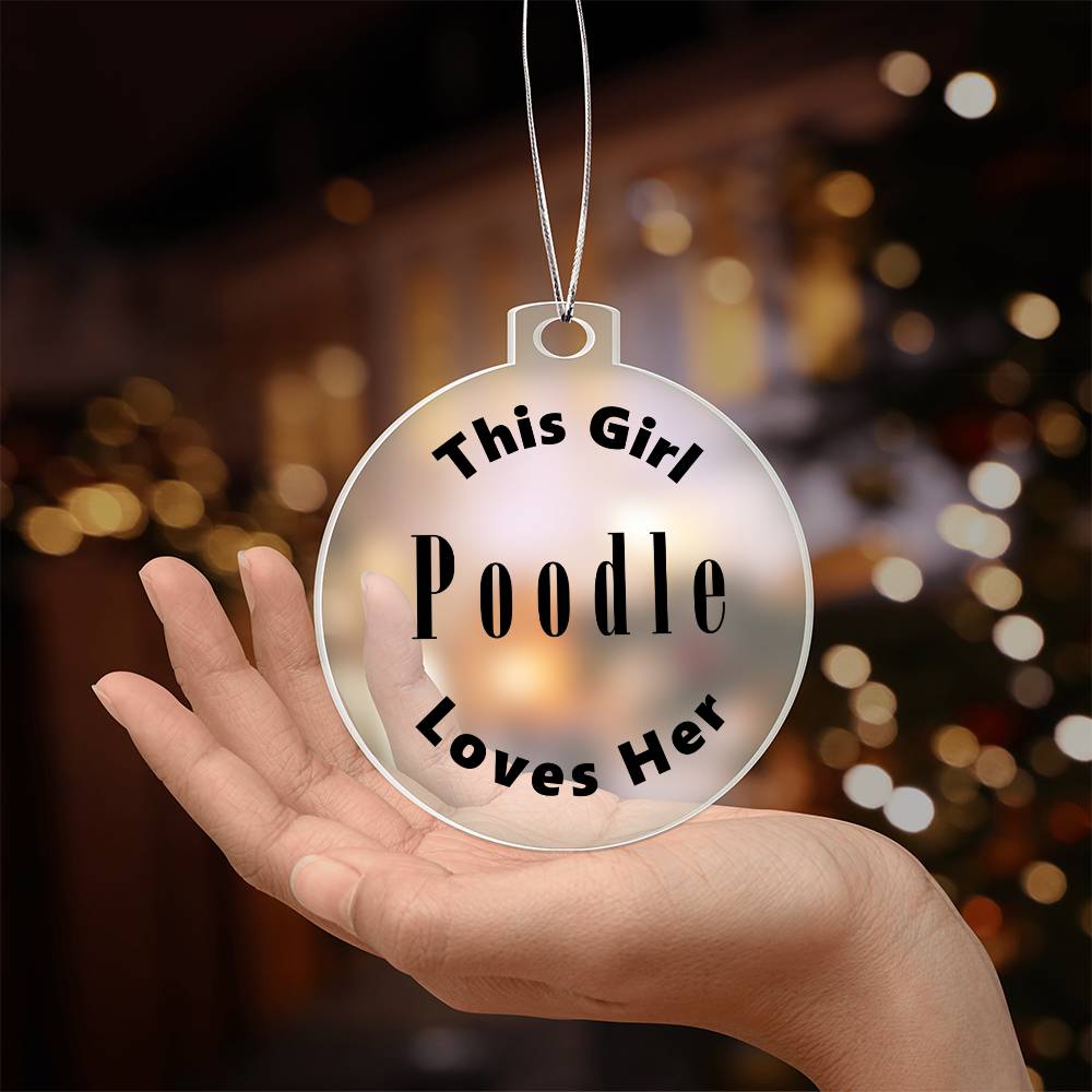 Poodle - Acrylic Ornament