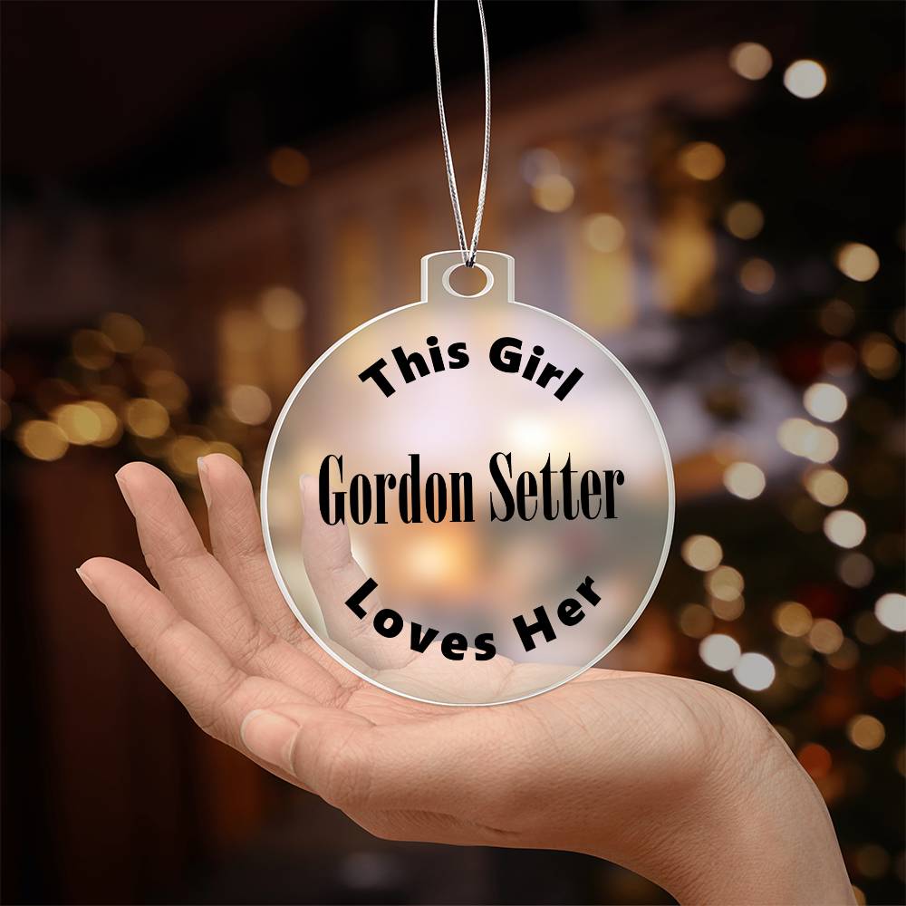 Gordon Setter - Acrylic Ornament
